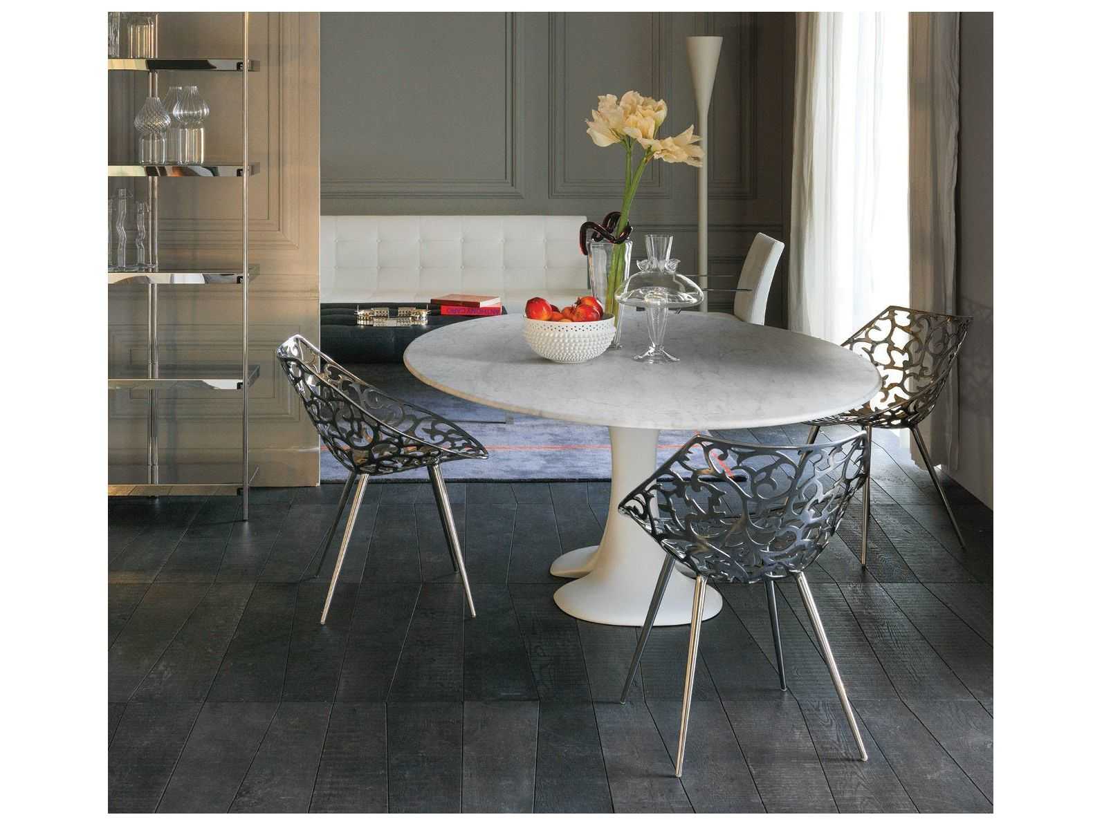 Driade Miss Lacy By Phillippe Starck Silver Accent Chair