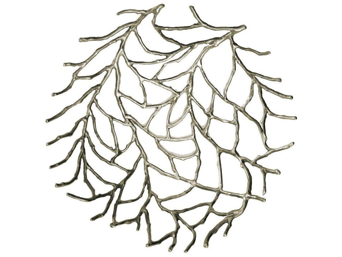 Driade Kachnar By Mann Singh Kachnar III Branch Silvered Brass Centerpiece