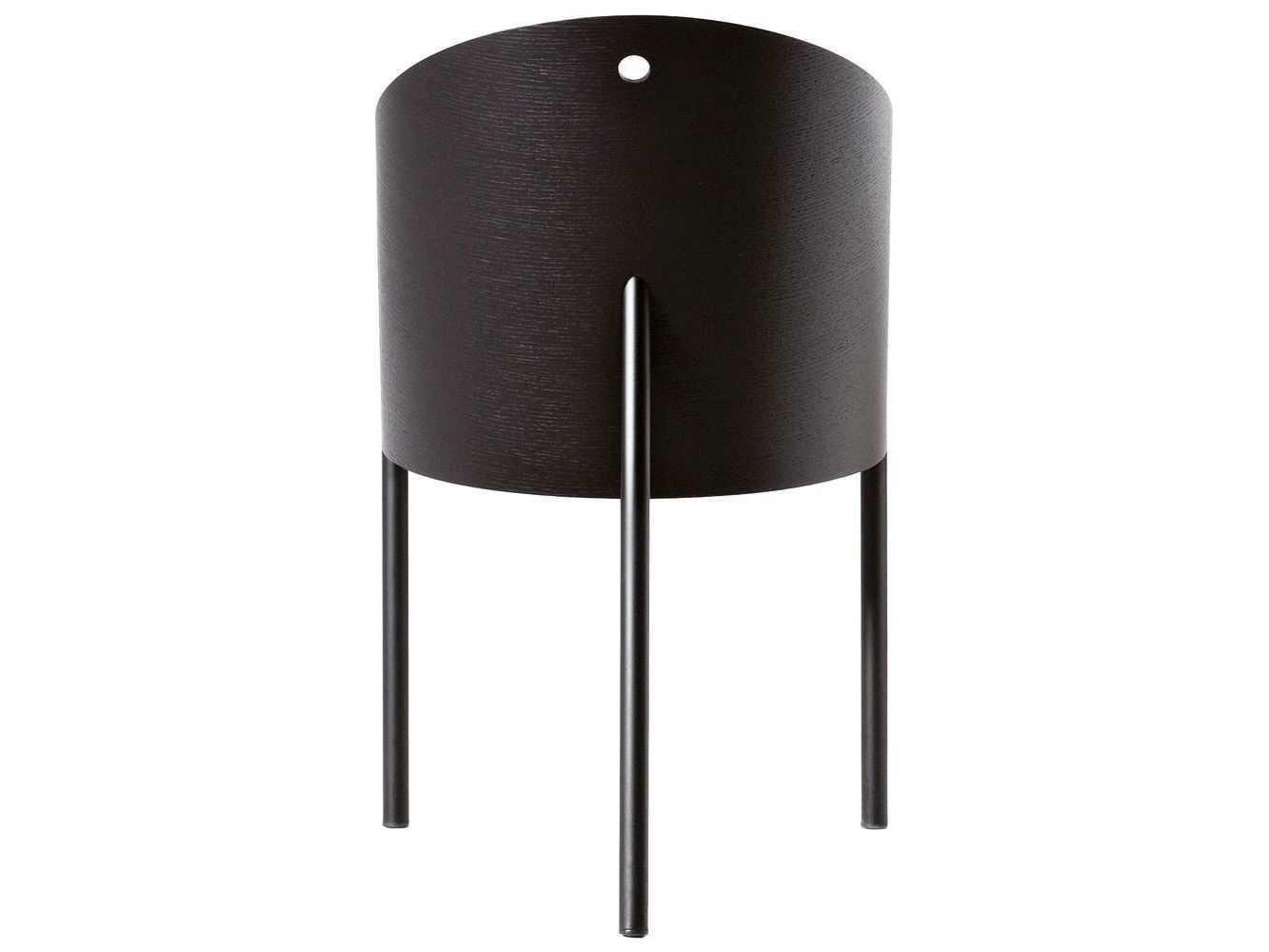 Driade Costes By Phillipe Starck Leather Ply Wood Black Upholstered Arm Dining Chair