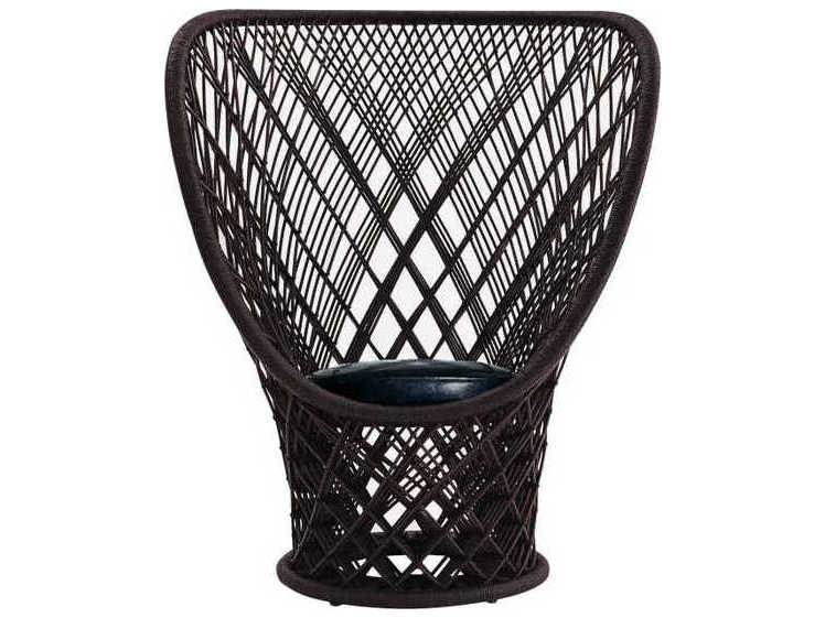 Driade Pavo By Patricia Urquiola Brown Leather Accent Chair