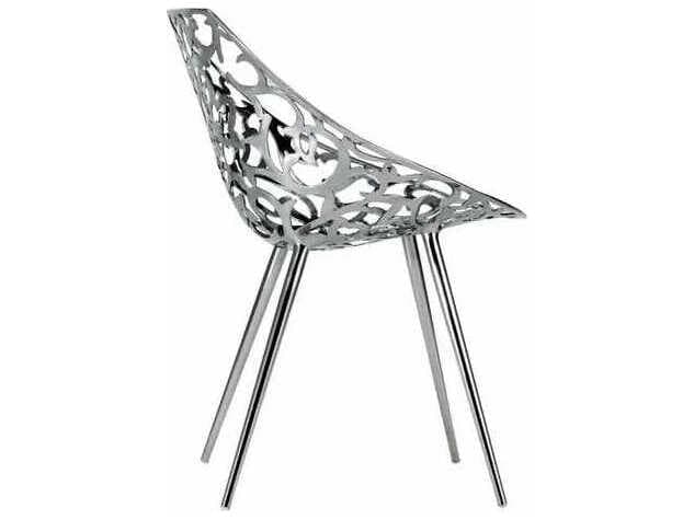 Driade Miss Lacy By Phillippe Starck Silver Side Dining Chair