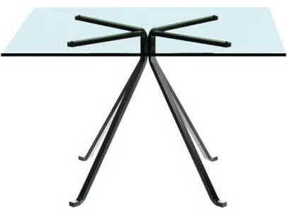 Driade Cugino By Enzo Mari Square Glass Dining Table
