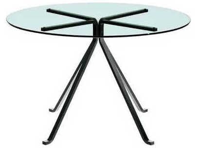 Driade Cugino By Enzo Mari Round Glass Dining Table