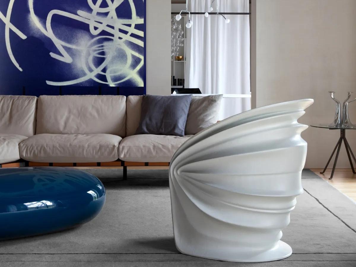 Driade Modesty Veiled White Accent Chair