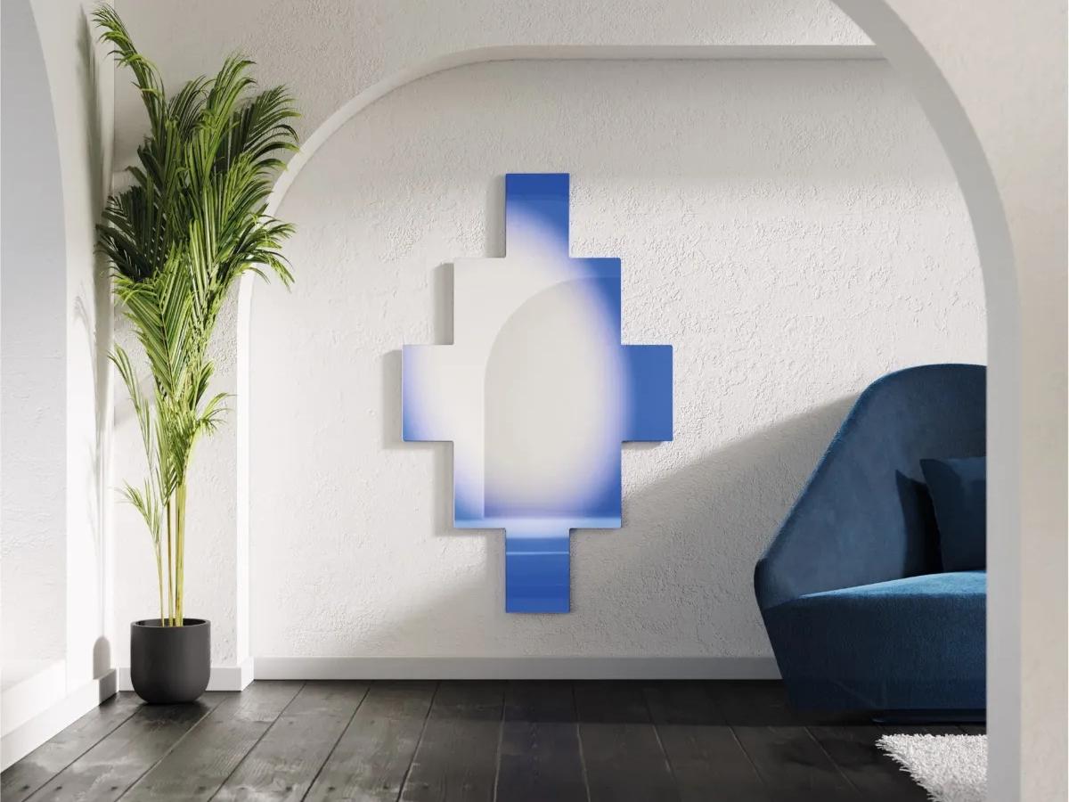 Driade Edaird Silver / Blue Wall Mirror