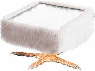 Driade Cocky Gold Fur Ottoman