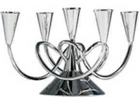 Driade Matthew Boulton Polished Nickeled Brass Candle Holder