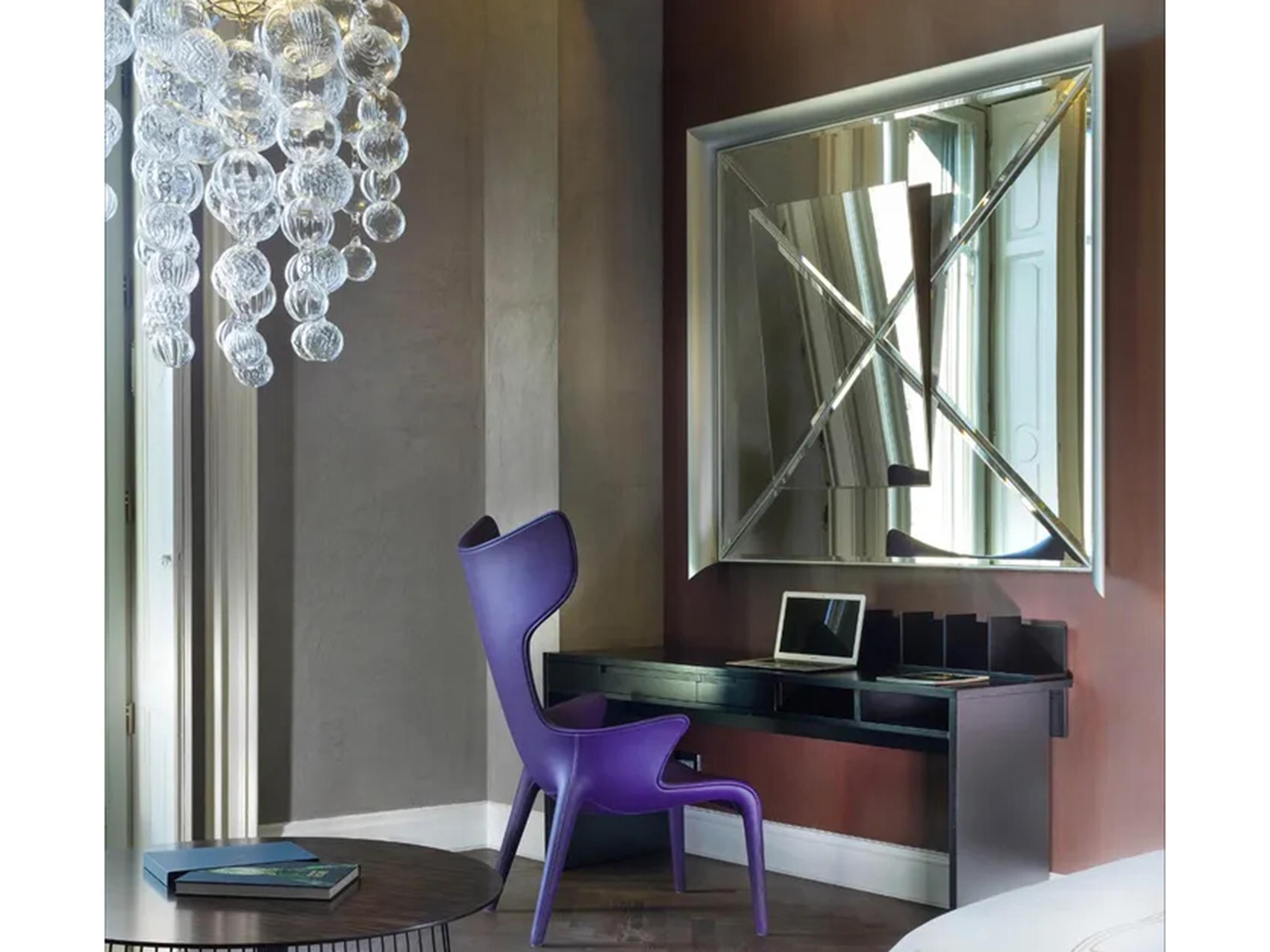 Driade Osmond By Pietro Derossi Silver Wall Mirror