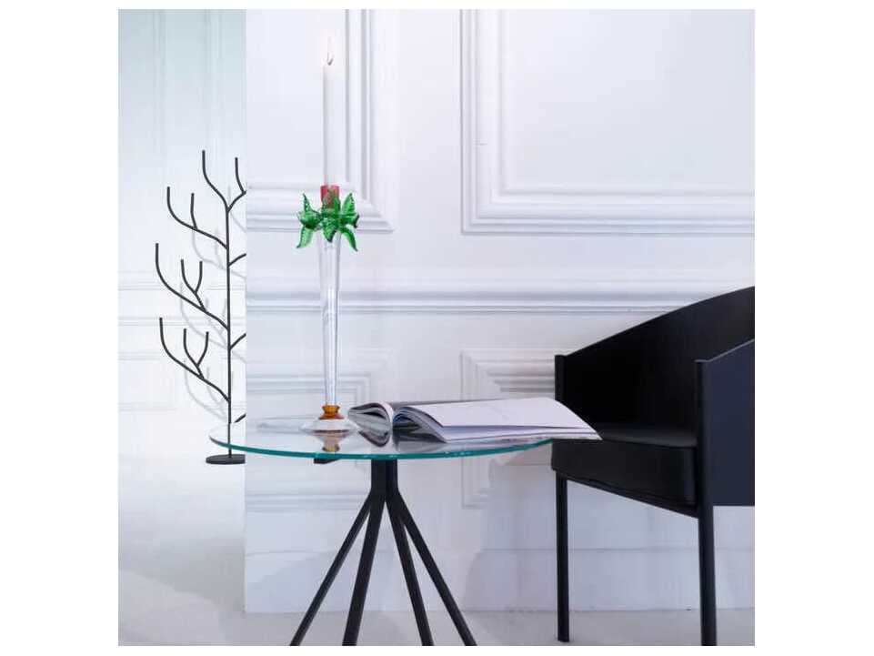 Driade Leonardo Green / Clear Glass Candle Holder