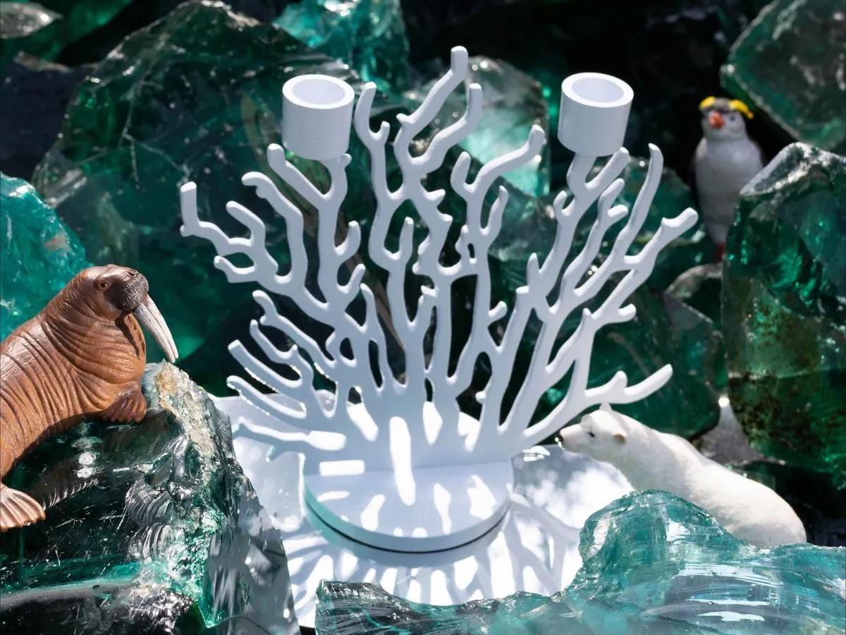 Driade Tenochtitlan White Candle Holder