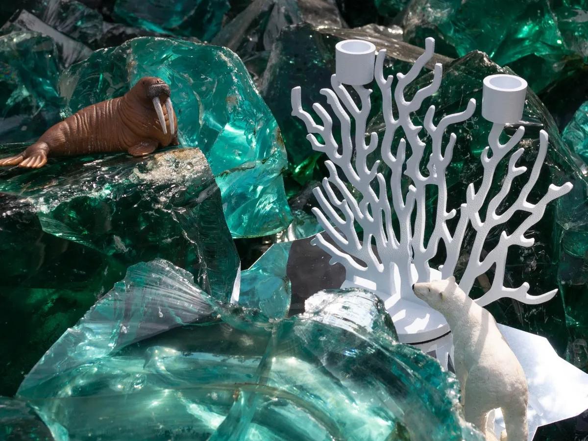 Driade Tenochtitlan White Candle Holder