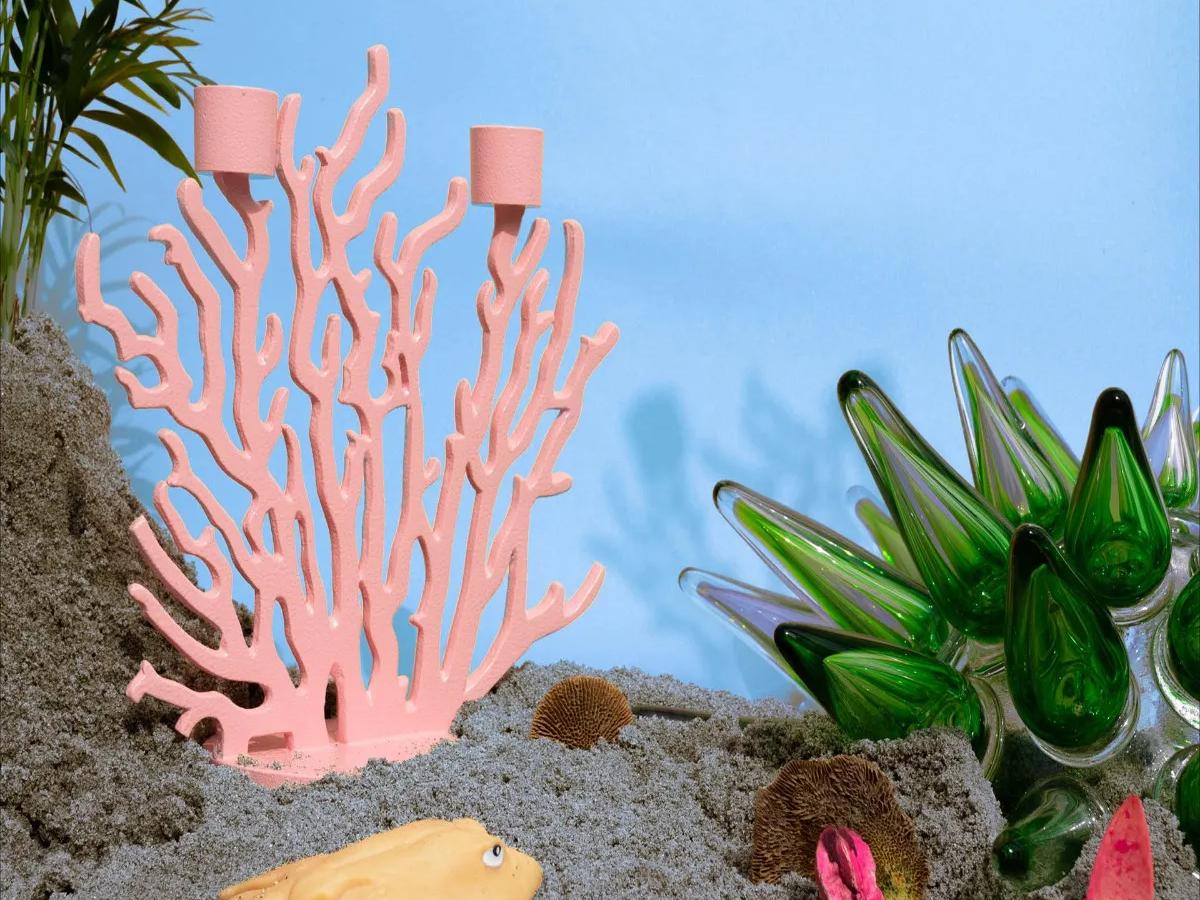 Driade Tenochtitlan Pink Candle Holder