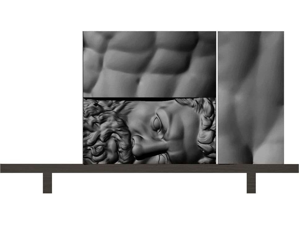 Driade Ercole E Afrodite By Lab 80" Oak Wood Sideboard