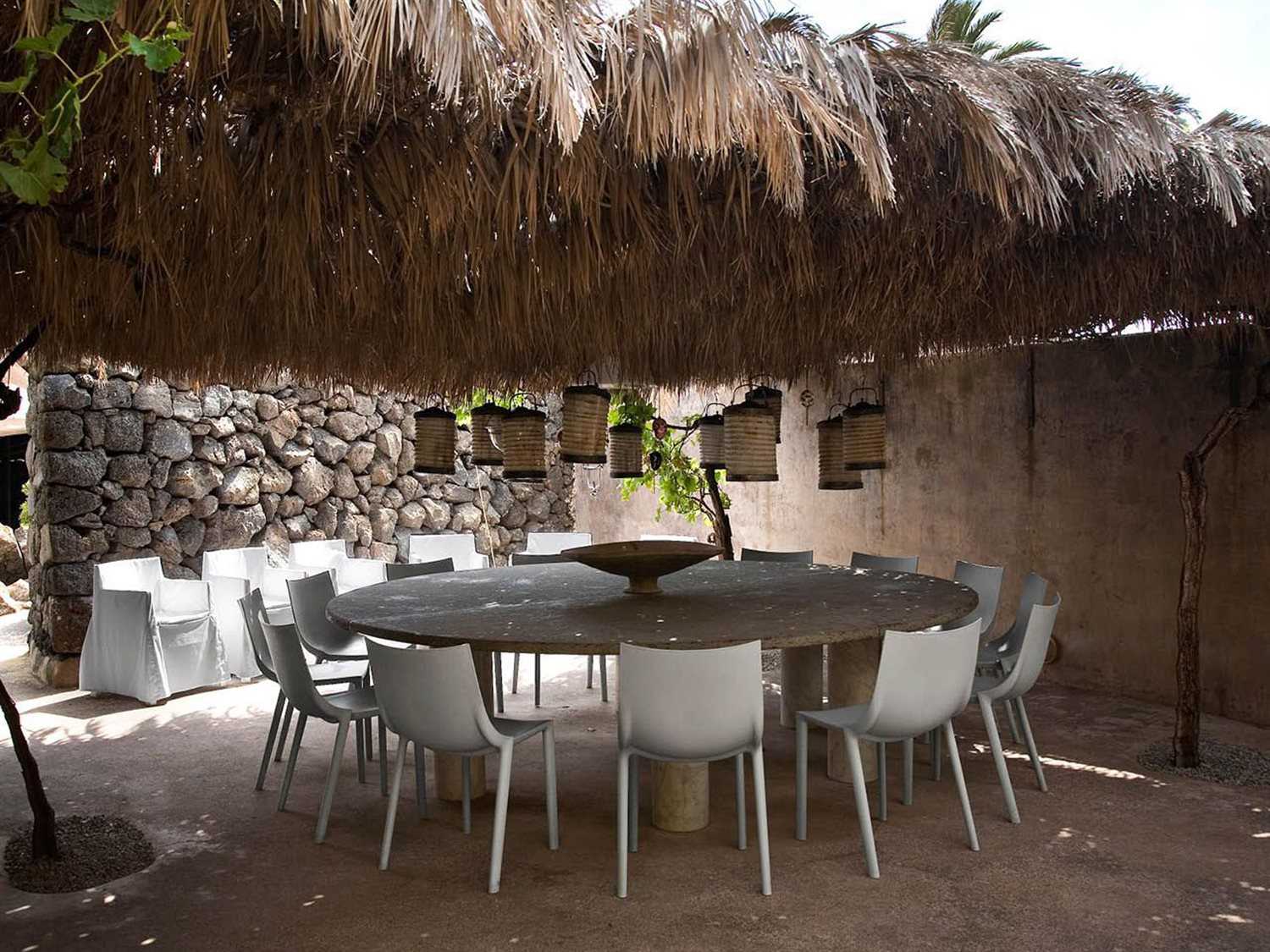 Driade Bo Polypropylene Stackable Chair in Grey