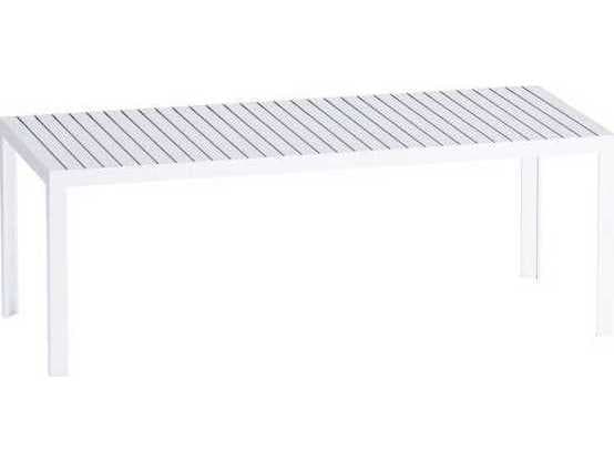 Driade Outdoor Kalimba Aluminum Rectangular Dining Table in White