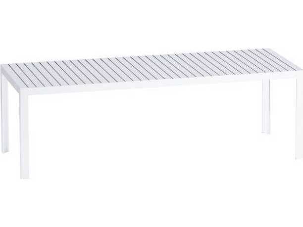 Driade Outdoor Kalimba Aluminum Rectangular Dining Table in White