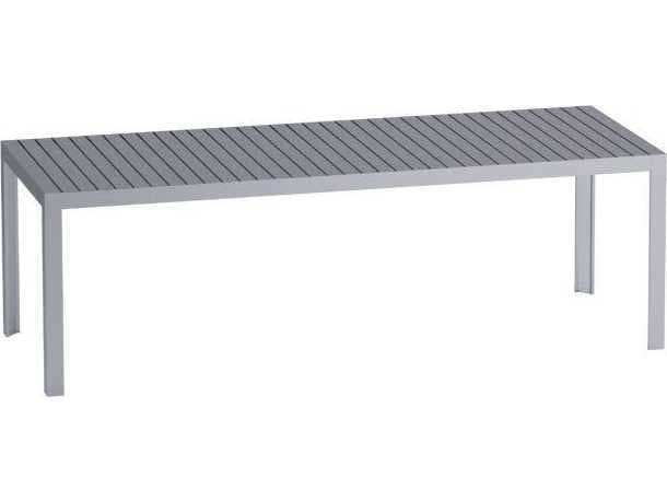 Driade Outdoor Kalimba Aluminum Rectangular Dining Table in Anodized
