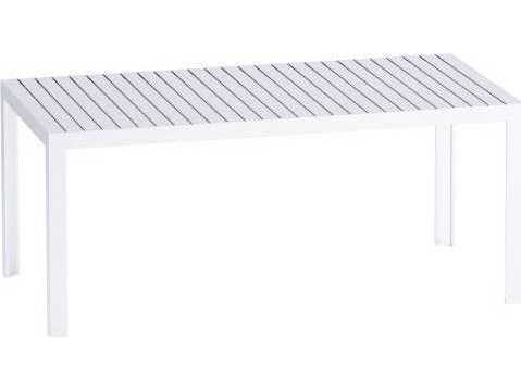 Driade Outdoor Kalimba Aluminum Rectangular Dining Table in White
