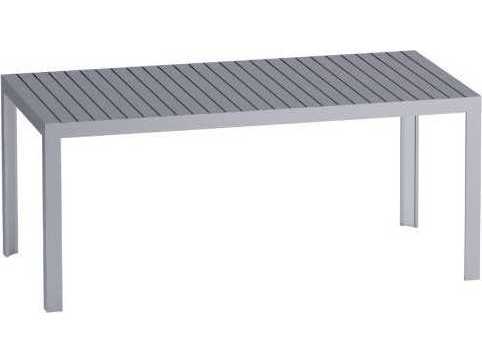 Driade Outdoor Kalimba Aluminum Rectangular Dining Table in Anodized