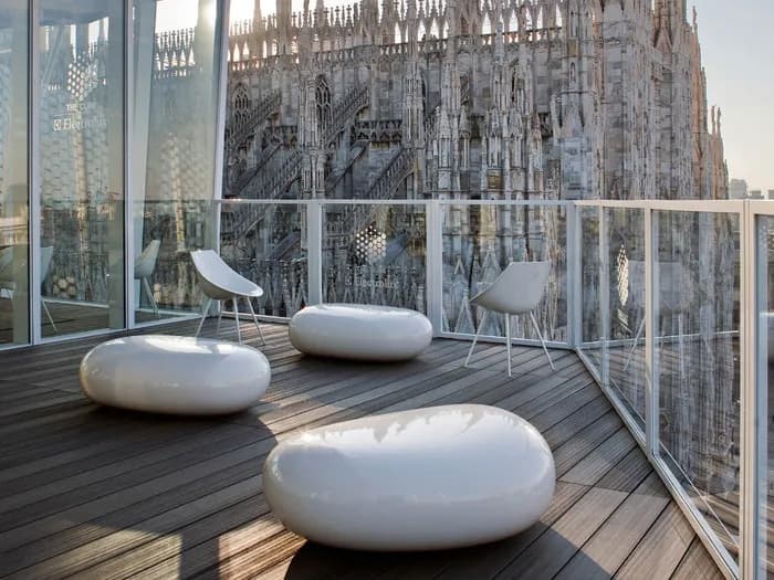 Driade Koishi Fiberglass Glossy White Outdoor Coffee Table