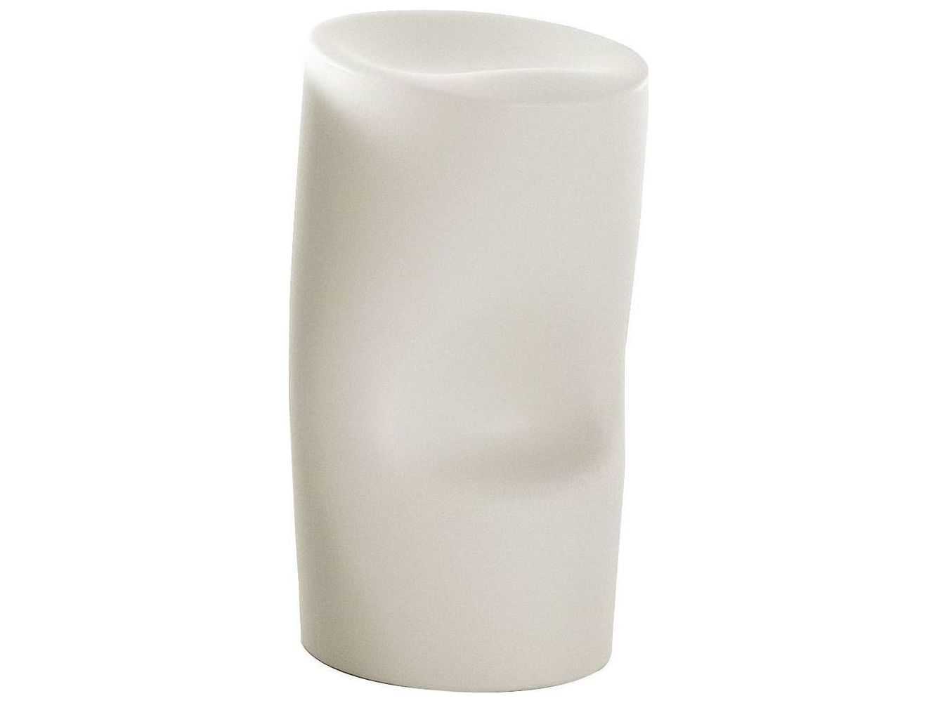 Driade Outdoor Quick Ship Tokyo-Pop Polyethylene Monobloc Bar Stool in White