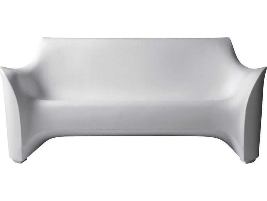 Driade Outdoor Quick Ship Tokyo-Pop Polyethylene Monobloc Sofa in White