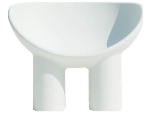 Driade Outdoor Quick Ship Roly Poly Polyethylene Lounge Chair in Concrete