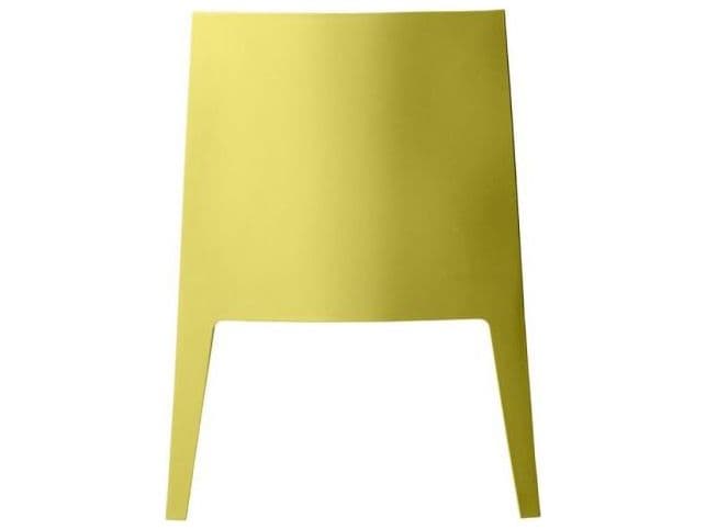 Driade Outdoor Quick Ship Toy Polypropylene Monobloc Stackable Dining Arm Chair in Mustard Yellow