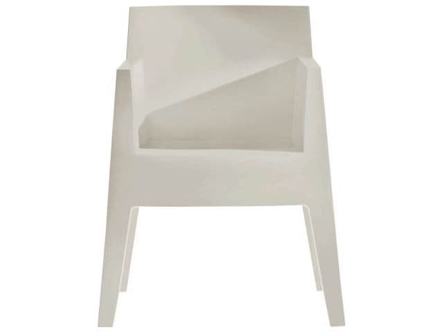 Driade Outdoor Quick Ship Toy Polypropylene Monobloc Stackable Dining Arm Chair in Light Grey