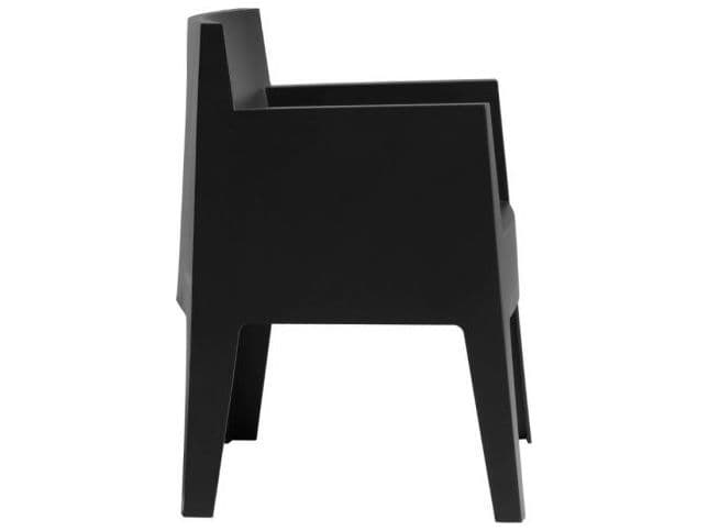 Driade Outdoor Quick Ship Toy Polypropylene Monobloc Stackable Dining Arm Chair in Black