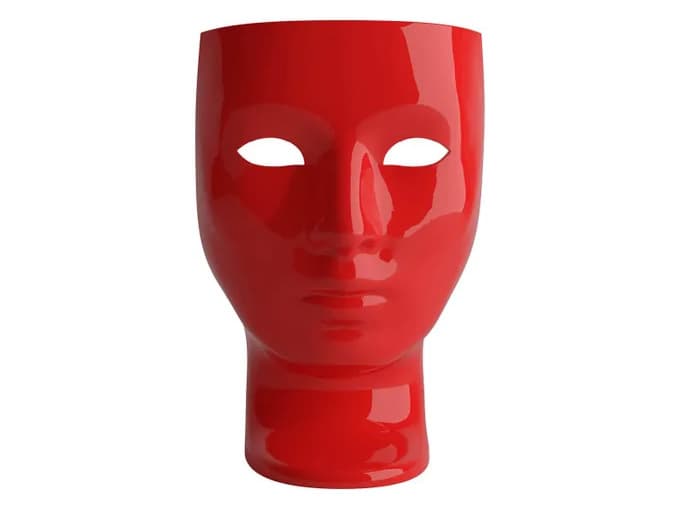 Driade Outdoor Nemo Recycled Monobloc Big Swivel Armchair in PE-Red