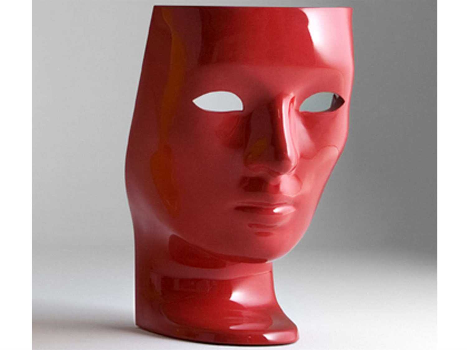 Driade Outdoor Nemo Polyethylene Monobloc Lounge Chair in Red Lacquered