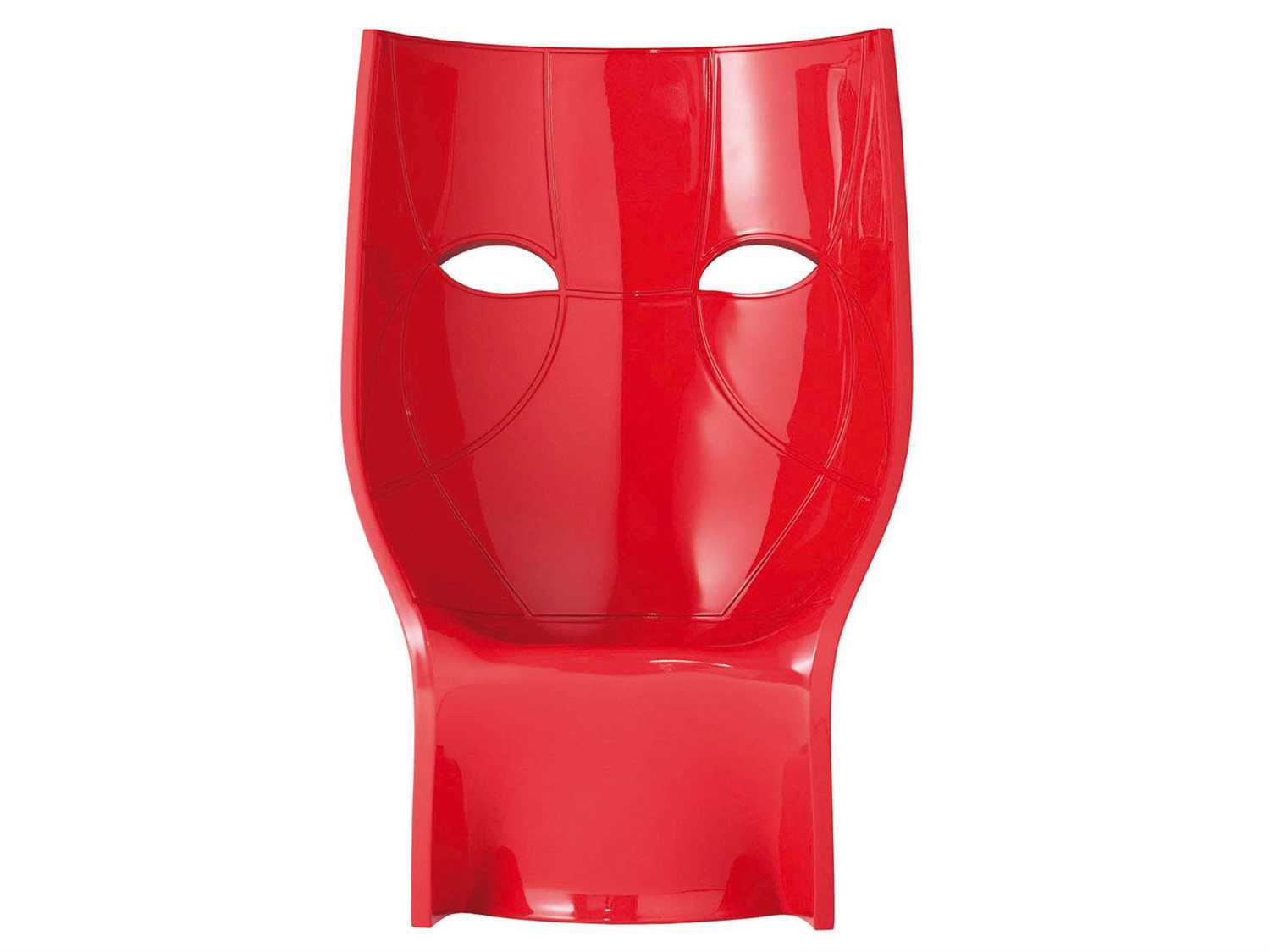 Driade Outdoor Nemo Polyethylene Monobloc Lounge Chair in Red Lacquered