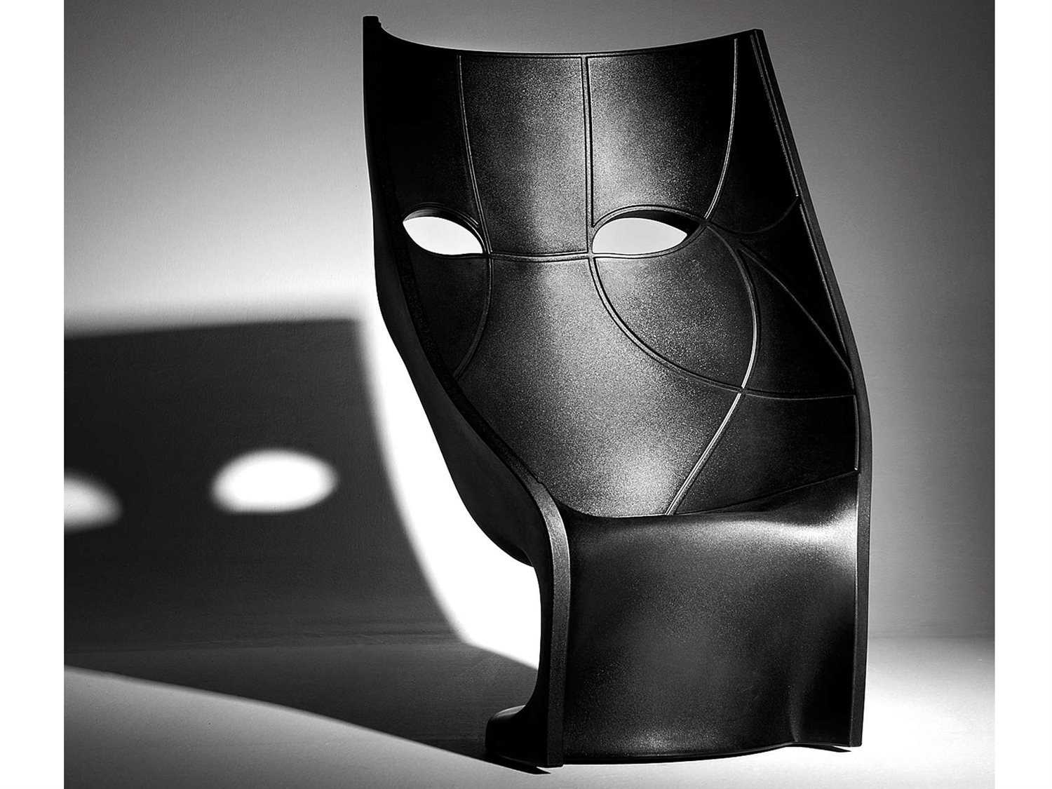 Driade Outdoor Quick Ship Nemo Polyethylene Monobloc Lounge Chair in Black