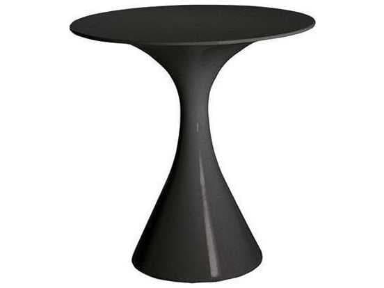 Driade Outdoor Quick Ship Kissi Kissi Polyethylene Round Dining Table in Anthracite Grey