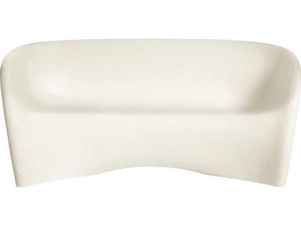 Driade Outdoor Mt2 Polyethylene Monobloc Sofa in Sand White/Black