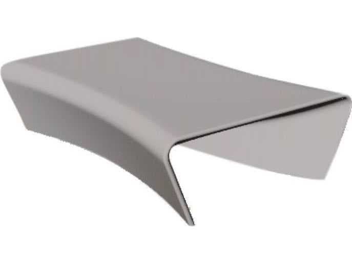 Driade Outdoor Quick Ship Pile Grade Pile Piaffe Polyenthlene Monobloc Light Grey Rectangular Coffee Table