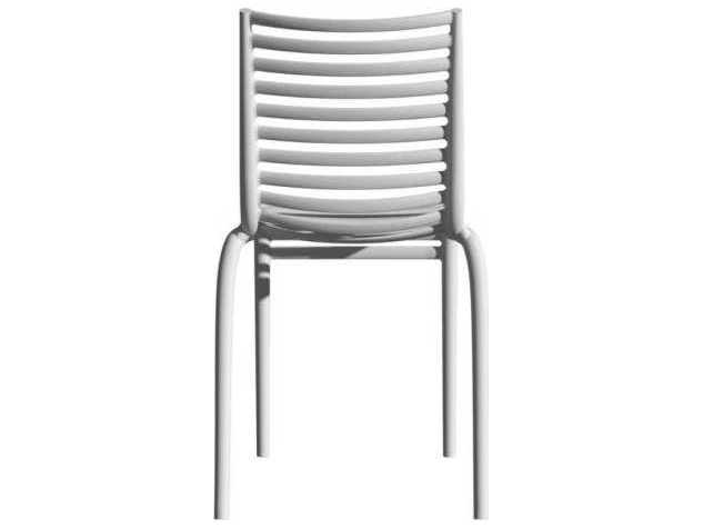 Driade Outdoor Quick Ship Pip-e Polypropylene Monobloc Stackable Dining Side Chair in White