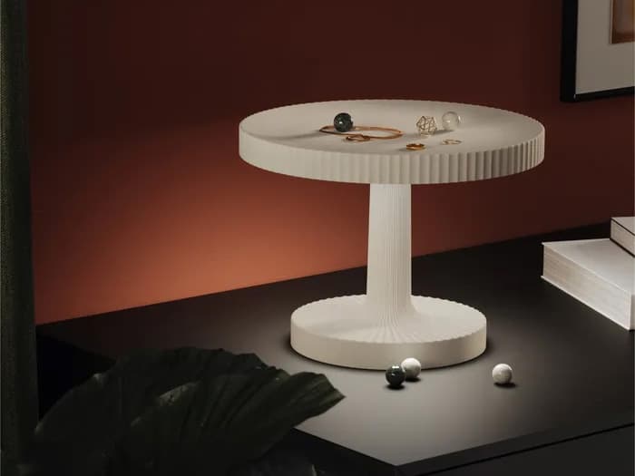 Driade Outdoor Welcome by Fabio Lampada Da Table in White