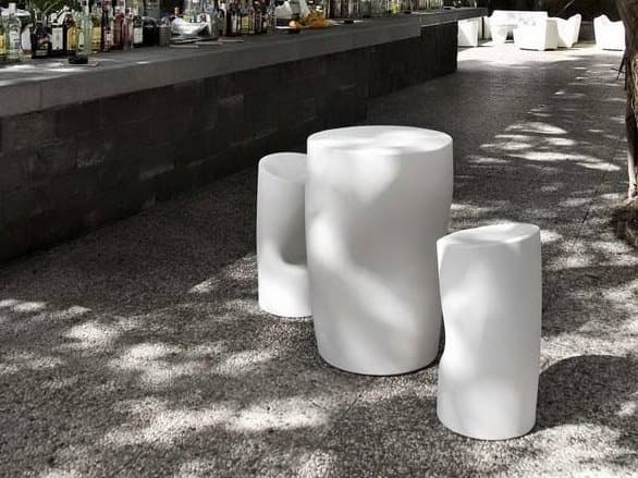 Driade Outdoor Tokyo-Pop Polyethylene Monobloc Bar Set in White