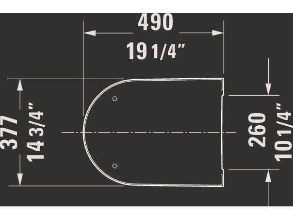 Duravit D-neo 15'' White Elongated Toilet Seat - No Soft closure