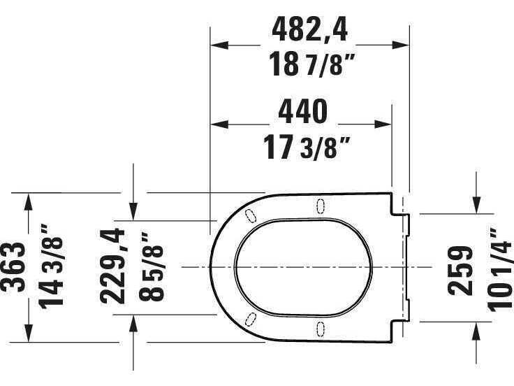 Duravit D-neo 15'' White Elongated Toilet Seat - No Soft closure