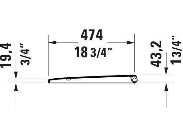 Duravit D-neo 15'' White Elongated Toilet Seat - No Soft closure