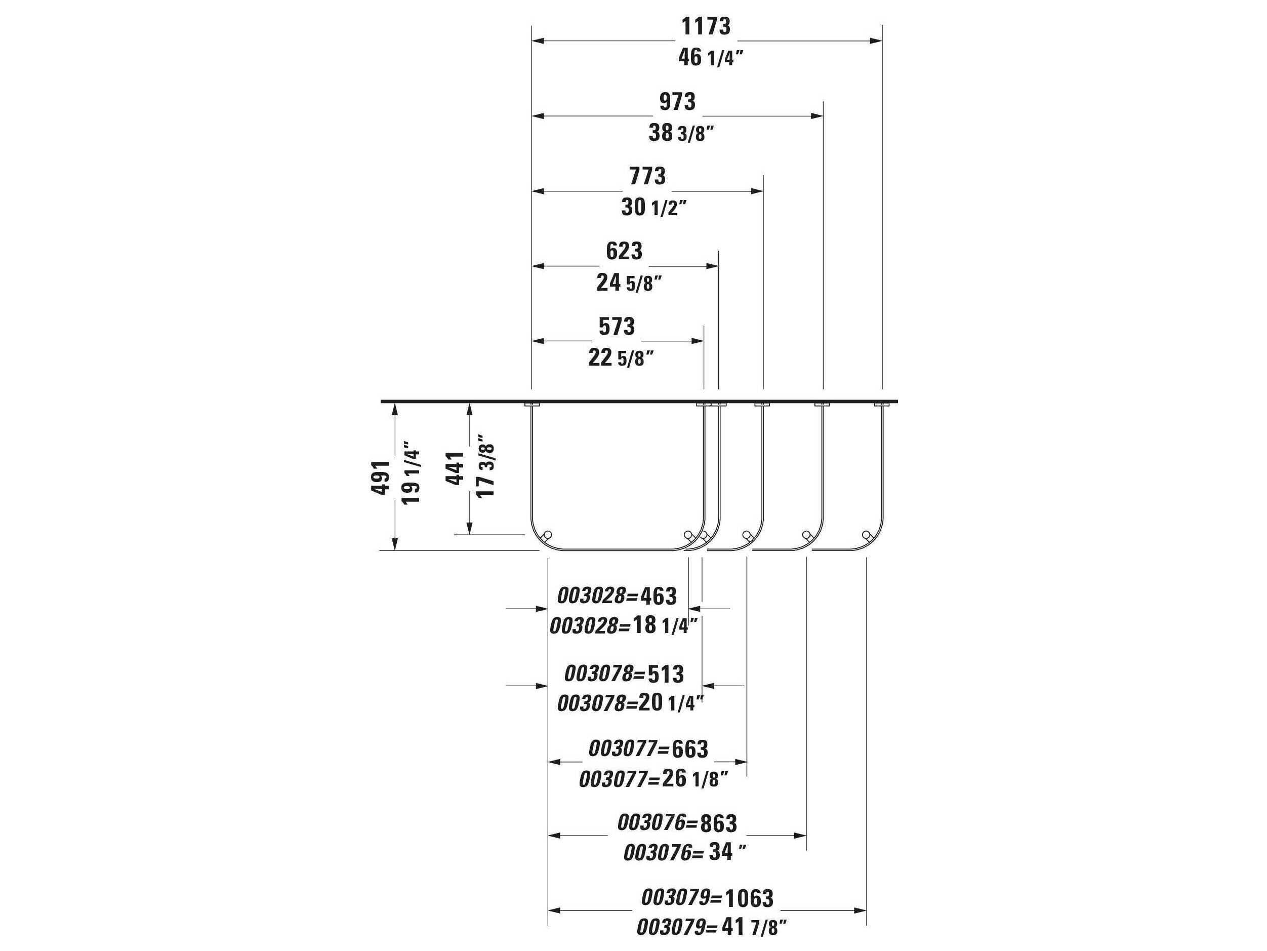 Duravit Happy D.2 23'' Metal Chrome Console Vanity