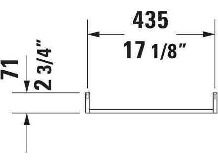 Duravit Towel Bar 18'' Chrome Towel Bar