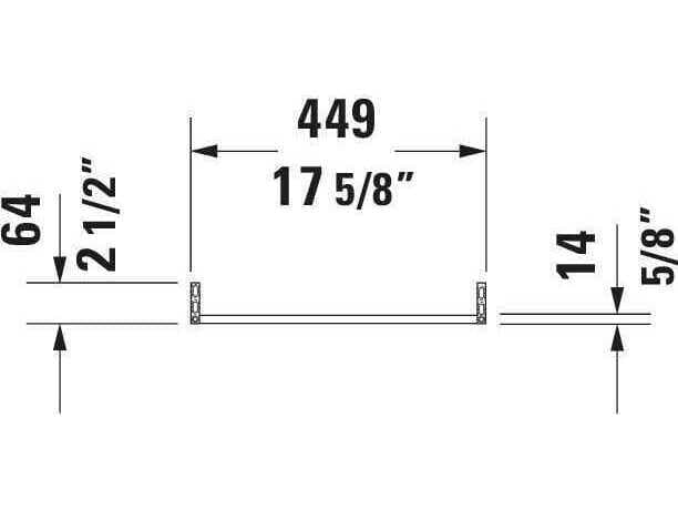 Duravit Towel Bar 18'' Black Matt Towel Bar