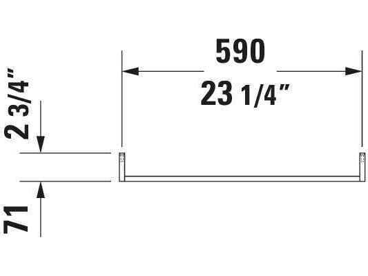 Duravit D-code 24'' Chrome Towel Rail