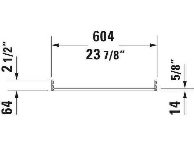 Duravit D-code 24'' Chrome Towel Rail