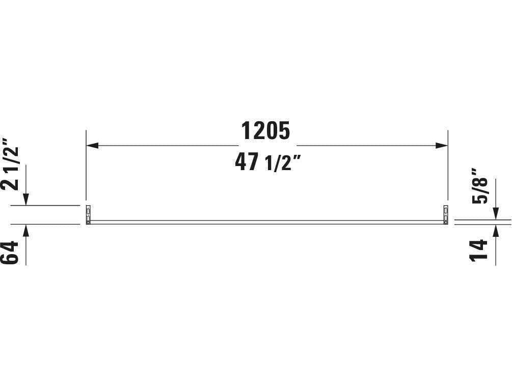 Duravit Vero 48'' Chrome Towel Bar