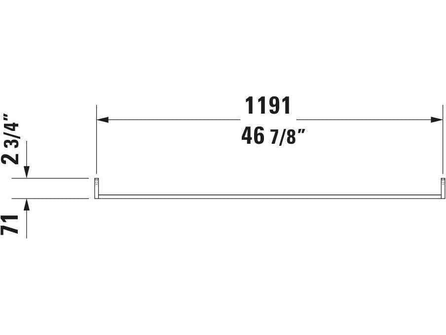 Duravit Vero 48'' Chrome Towel Bar